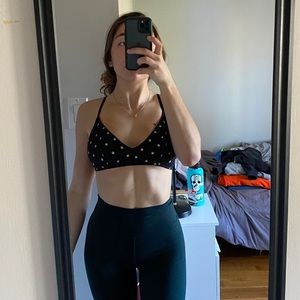 SHEER BLACK STAR BRA